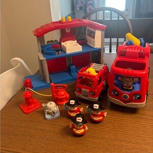 Little people fire station bundle